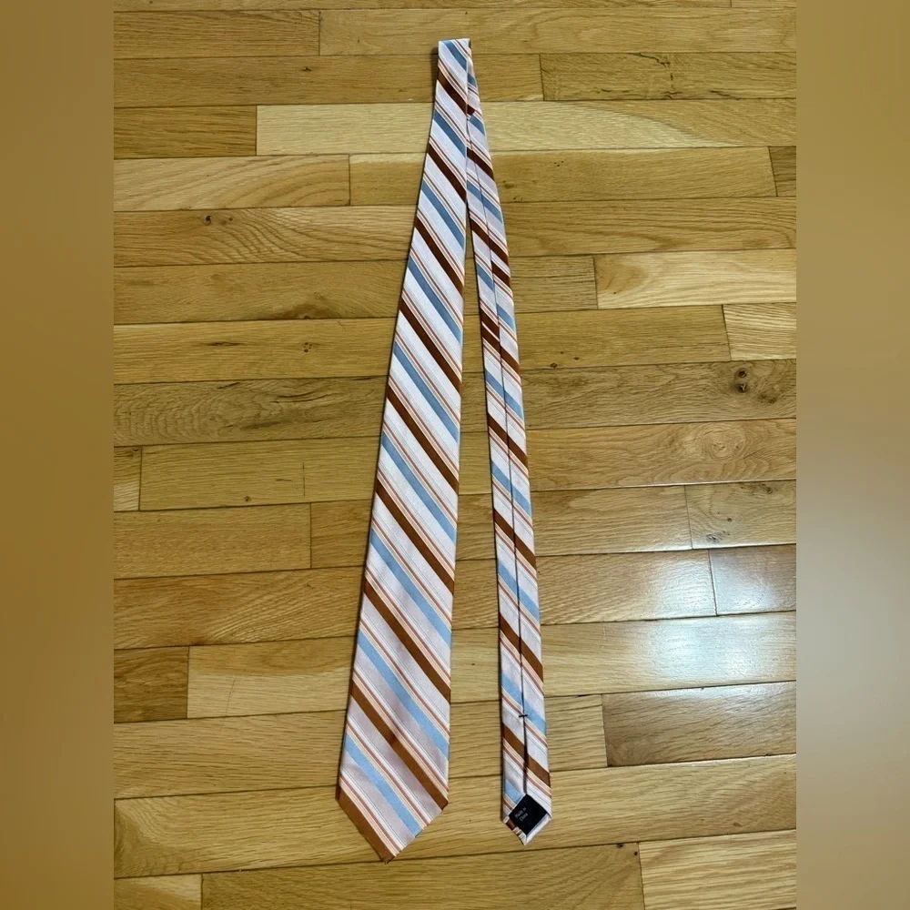 Calvin Klein Men’s Neck Tie Pastel Striped Office Career Wedding Preppy
